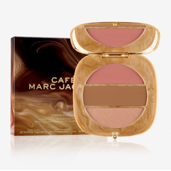 MARC JACOBS -O!Mega x Three Powder Blush-Bronze Highlight Palette - Picture 2 of 11